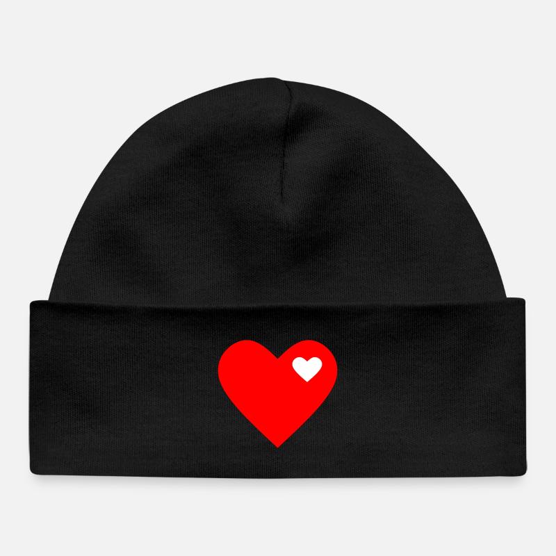 Saint-Valentin, Saint-Valentin, Saint-Valentin - Bonnet bébé bio - noir
