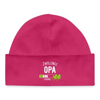 Zwillingsopa Loading Opa Großvater Zwillinge - Baby Organic Mütze - hot Pink - Vorne