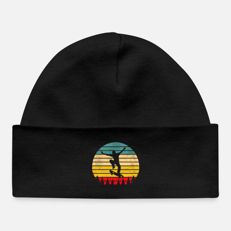 Skater Skateboard - Bonnet bébé bio - noir