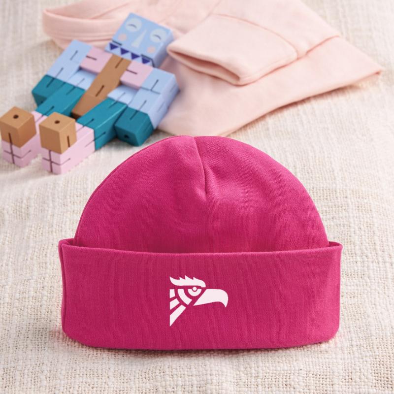 Aztec white eagle head Baby Organic Beanie