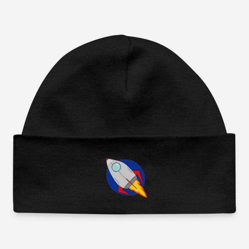 Rakete - Baby Organic Mütze - Schwarz