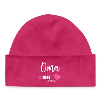 Oma Loading Herz Enkelin Mädchen Werdende Oma - Baby Organic Mütze - hot Pink - Vorne