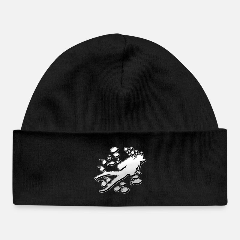 Plongeurs plongeurs - Bonnet bébé bio - noir