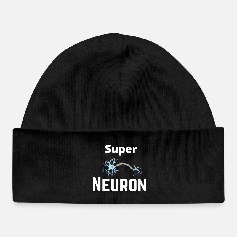 Super Neuron Network - Baby Organic Beanie - black