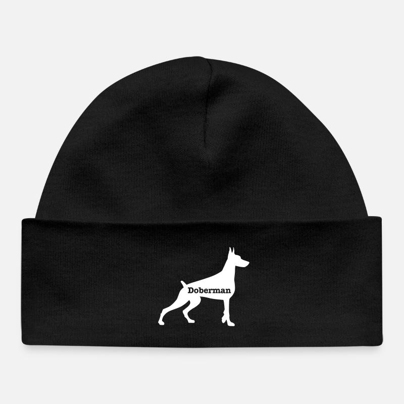 Doberman - Bonnet bébé bio - noir
