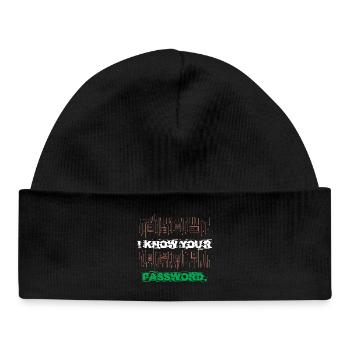 Ich kenne dein Passwort I Know Your Password - Baby Organic Beanie - black - Front