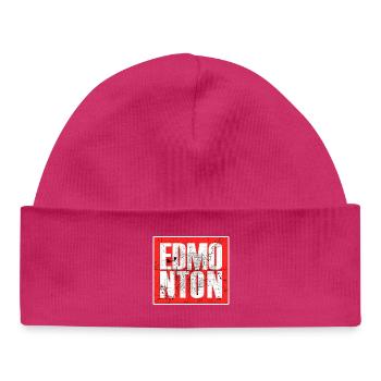 Carte de la ville d’Edmonton – Design urbain du Canada - Bonnet bébé bio - hot pink - Devant