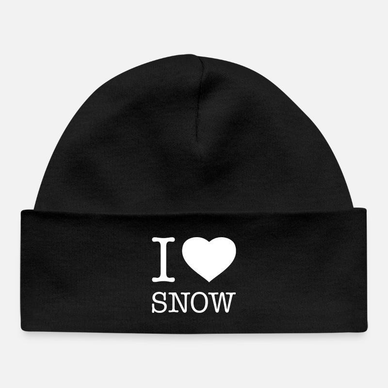 J’ADORE LA NEIGE - Bonnet bébé bio - noir
