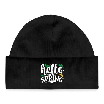Bonjour le printemps - Bonnet bébé bio - noir - Devant