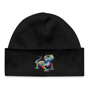 Gecko - Baby Organic Beanie - black - Front