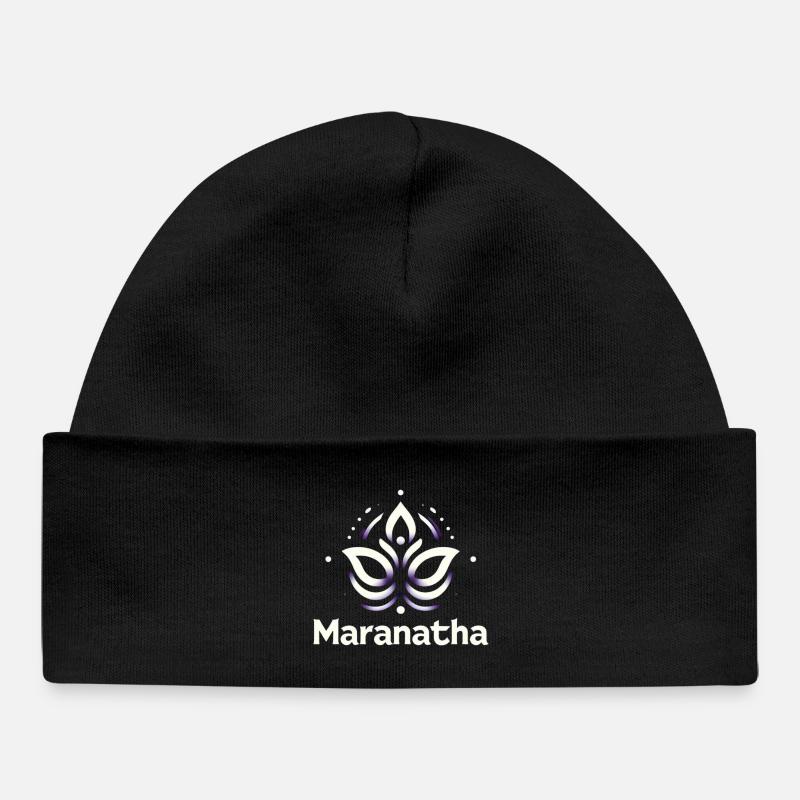 Maranatha Christ arrive bientôt - Bonnet bébé bio - noir