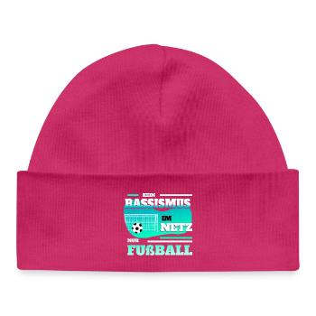 Pas de racisme sur Internet - Bonnet bébé bio - hot pink - Devant