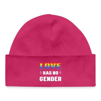 LGBT Pride Month - Love Has No Gender - Baby Organic Beanie - hot pink - Front