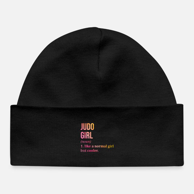 judo - Bonnet bébé bio - noir