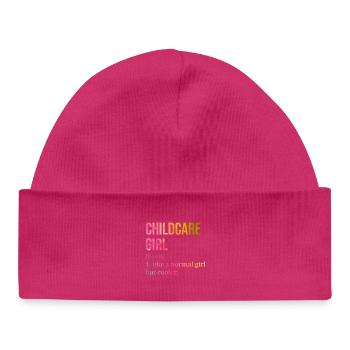 Garde d’enfants - Bonnet bébé bio - hot pink - Devant