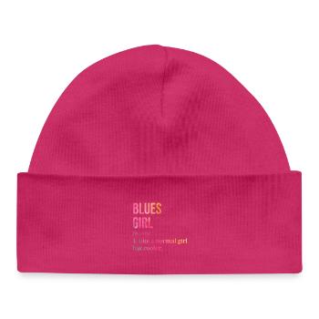blues - Bonnet bébé bio - hot pink - Devant