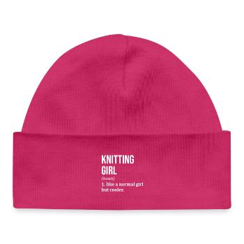tricot - Bonnet bébé bio - hot pink - Devant