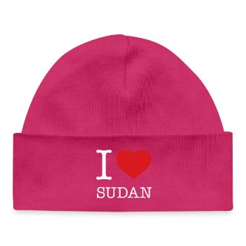 J’ADORE LE SOUDAN - Bonnet bébé bio - hot pink - Devant