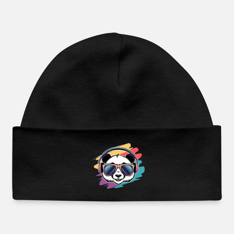 Ambiance Panda Cool - Bonnet bébé bio - noir