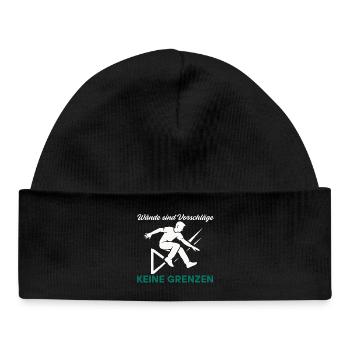 Parkour Jump - Design urbain dynamique - Bonnet bébé bio - noir - Devant