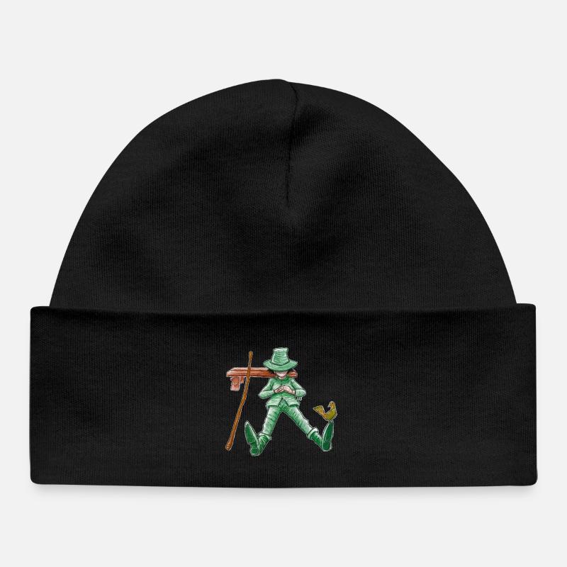 Une sieste pour le vagabond vert "GreenVagrant" - Bonnet bébé bio - noir