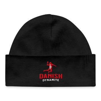 Handball World Cup 2025 Denmark Fan Pullover Hoodie - Baby Organic Beanie - black - Front