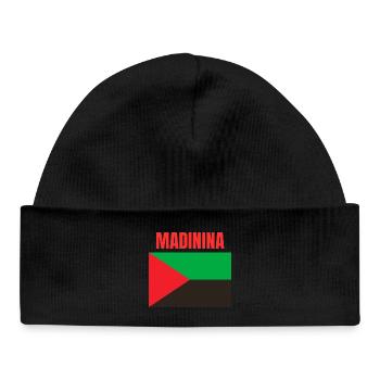 T-shirt Madinina drapeau Martinique - Bonnet bébé bio - noir - Devant