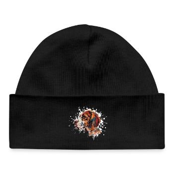 Beagle Color Explosion - Baby Organic Beanie - black - Front