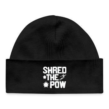 Shred the pow - Baby Organic Beanie - black - Front
