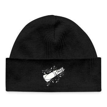 Bobsleigh Bobsleigh Bobsleigh à quatre - Bonnet bébé bio - noir - Devant