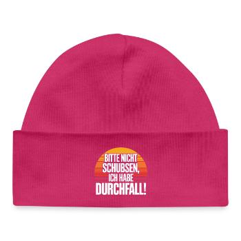 Please don't push, I have diarrhea funnier - Baby Organic Beanie - hot pink - Front
