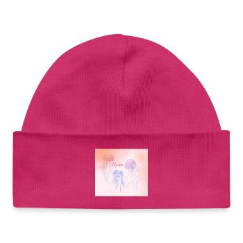 Pastelltraum Quallen - Baby Organic Mütze - hot Pink - Vorne