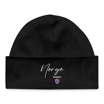 Fierté norvégienne, héritage norvégien - Bonnet bébé bio - noir - Devant