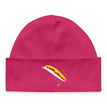 Bunter Gleitschirm - Baby Organic Mütze - hot Pink - Vorne