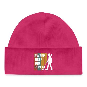 Balayage Bip Creuser Répéter Détection de métaux Fun - Bonnet bébé bio - hot pink - Devant