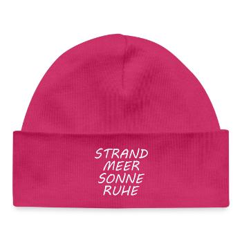 BEACH SEA SUN TRANQUILITY - Baby Organic Beanie - hot pink - Front