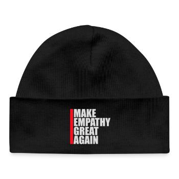 Rendre l’empathie grande à nouveau Déclaration politique Espoir - Bonnet bébé bio - noir - Devant