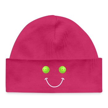 Visage Heureux Pickleball - Bonnet bébé bio - hot pink - Devant