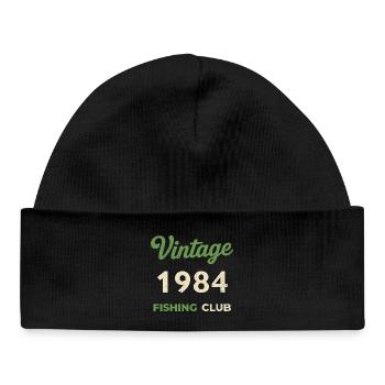 Vintage 1984 – Fishing Club Retro Birth Year - Baby Organic Beanie - black - Front