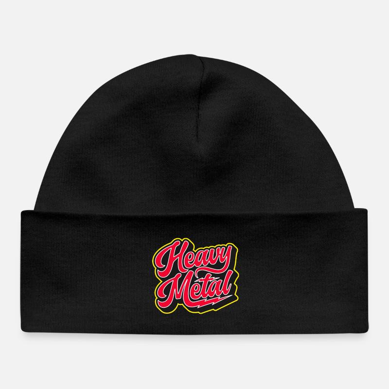 Heavy Metal Audace Script 3D - Cappellino neonato bio - nero