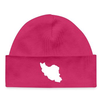 Iran Silhouette - Baby Organic Beanie - hot pink - Front
