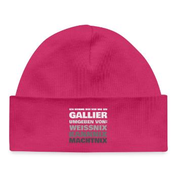 Je me sens comme un Gaulois - Bonnet bébé bio - hot pink - Devant