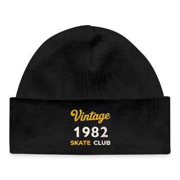 Vintage 1982 Skate Club Retro Geburtsjahr - Baby Organic Mütze - Schwarz - Vorne