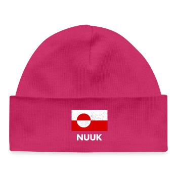 Greenland Flag - Nuuk - Grönland - Denmark Danmark - Baby Organic Mütze - hot Pink - Vorne