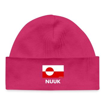 Greenland Flag - Nuuk - Grönland - Denmark - Baby Organic Mütze - hot Pink - Vorne