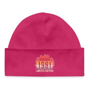 Millésime 1981 Edition Limitée - Bonnet bébé bio - hot pink - Devant