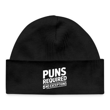 Puns Required Word Games - Baby Organic Beanie - black - Front