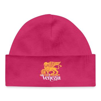 Venice Veneto Italy Lion Gonfalon Serenissima - Baby Organic Beanie - hot pink - Front