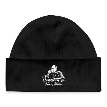 Henry Miller Literary Coffee Break - Baby Organic Beanie - black - Front