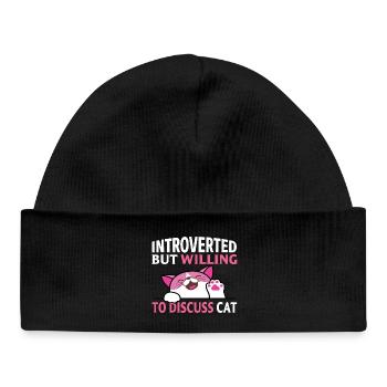 Introverted cat discussion - Baby Organic Mütze - Schwarz - Vorne